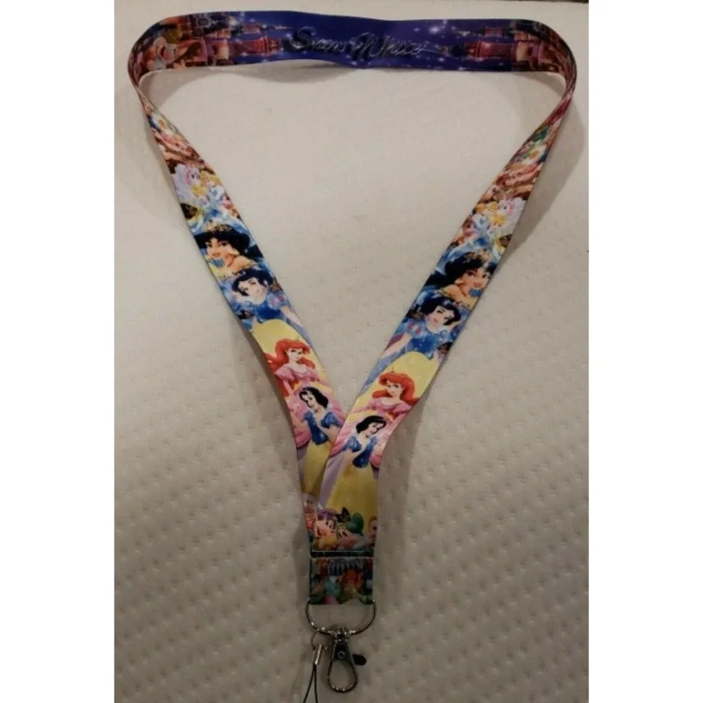 Disney PRINCESSES SNOW JASMINE ARIEL Pin Trading‎ Neck lanyard ID keys NEW 010